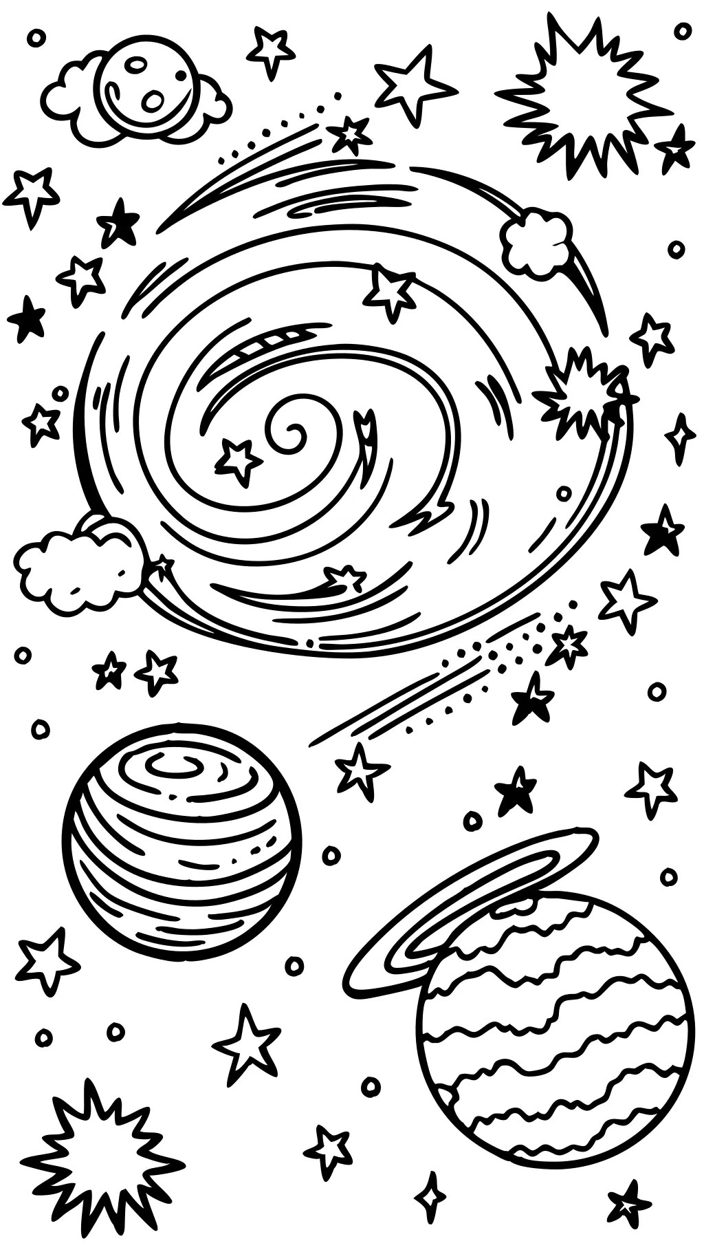 galaxy coloring page